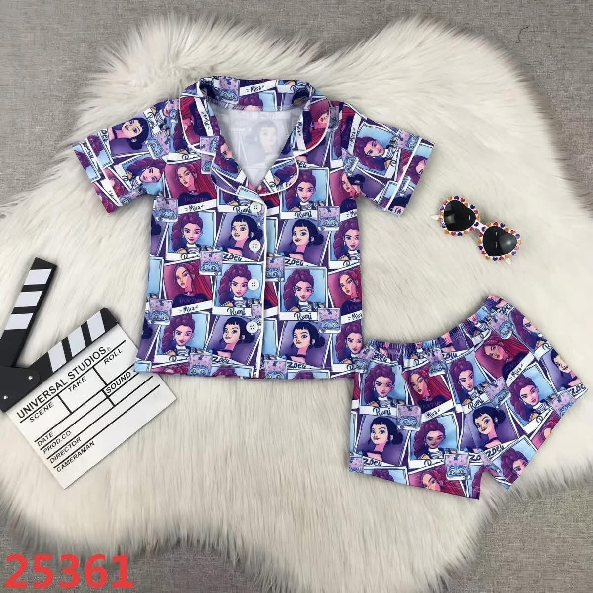 November 2025 preorder- Kpop purple pajama with shorts