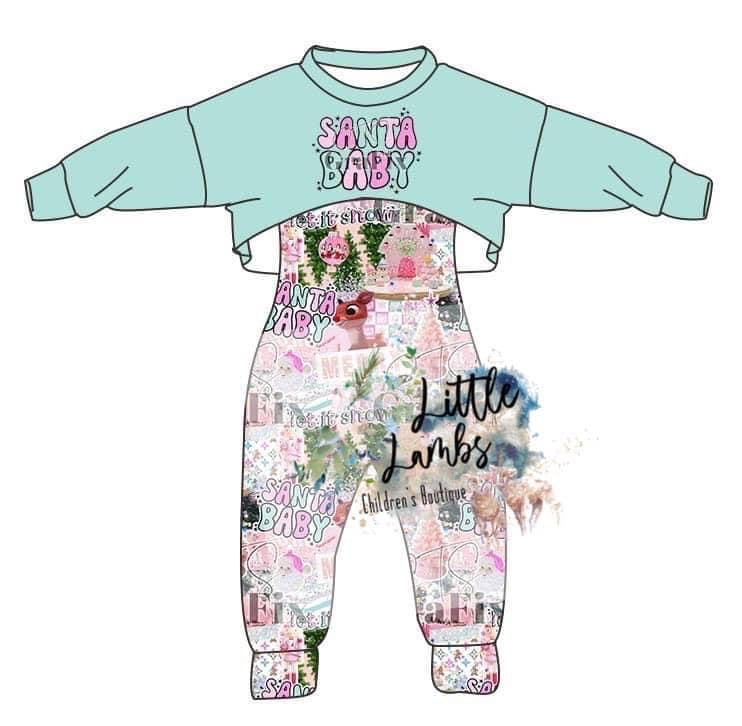 Santa baby romper