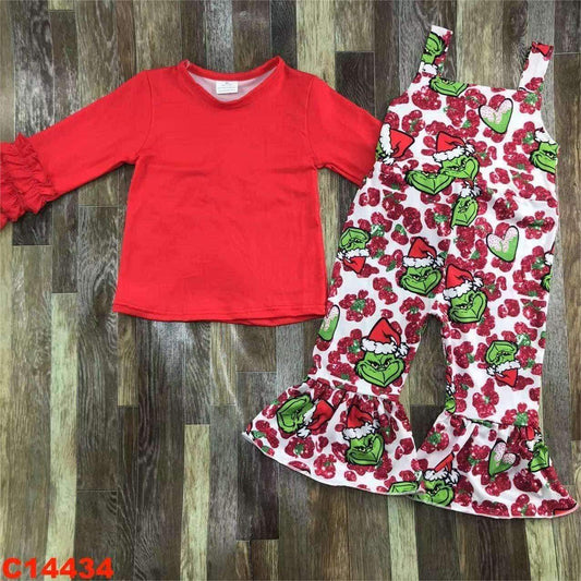 Grinch Leopard Overalls *PEREORDER*