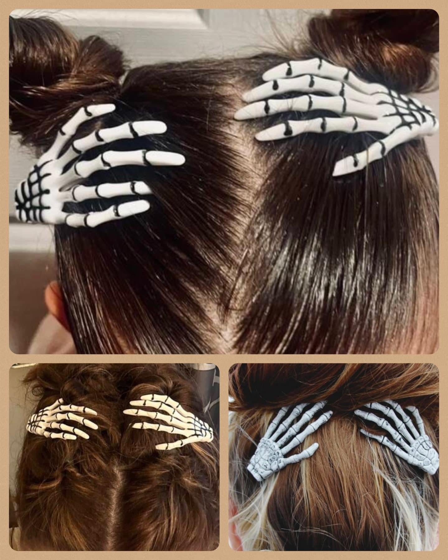 Halloween skeleton hand clip