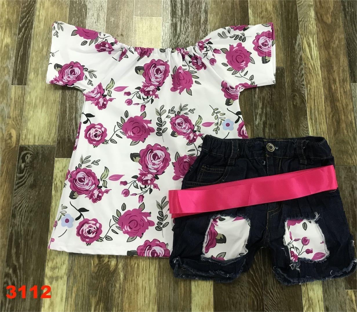 Floral shorts set