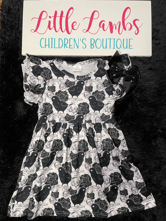 Rose Skull and Raven Dress