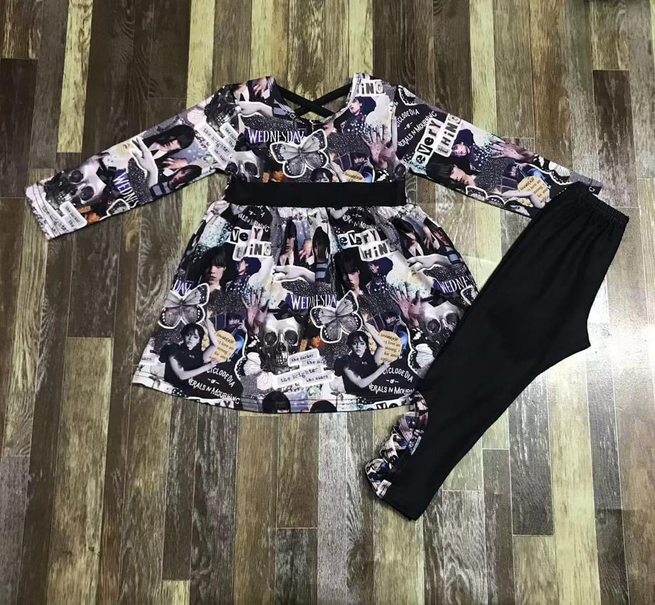 Wednesday Dress and Leggings Outfit