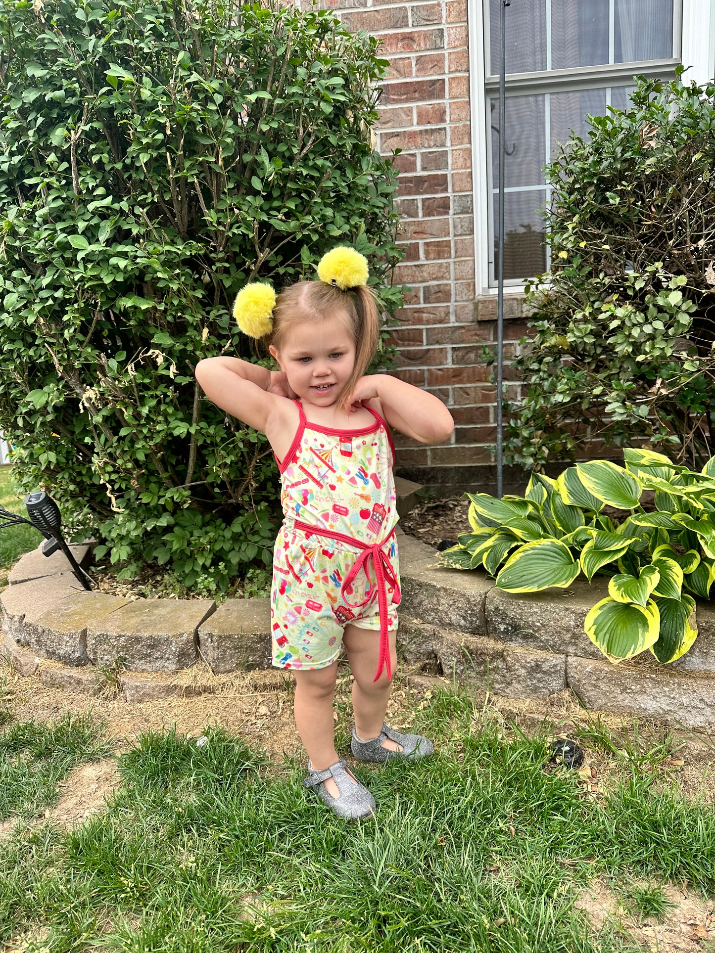 LL customs -Summer vibe State fair romper