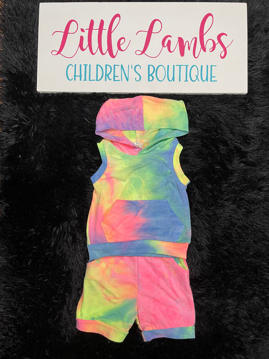 Neon Tie Dye Outfit
