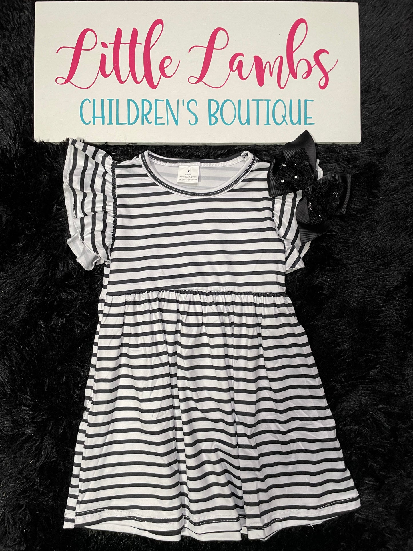 Black and White Striped Dress