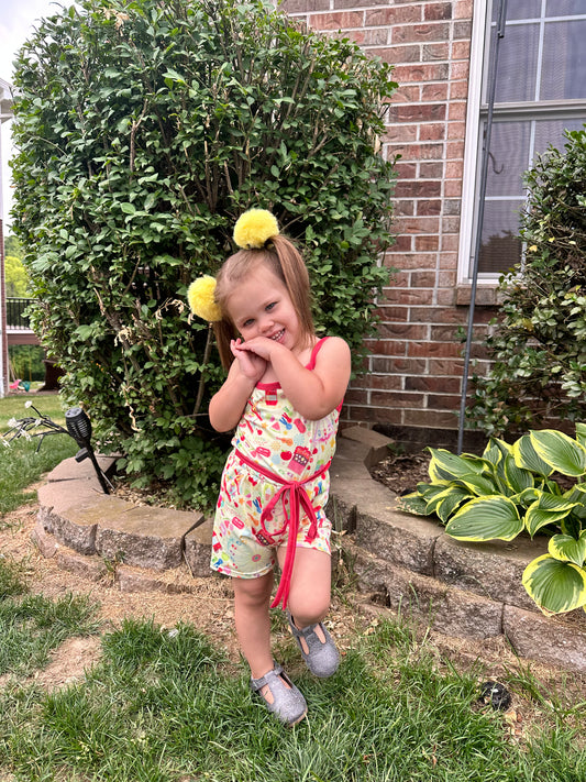 LL customs -Summer vibe State fair romper