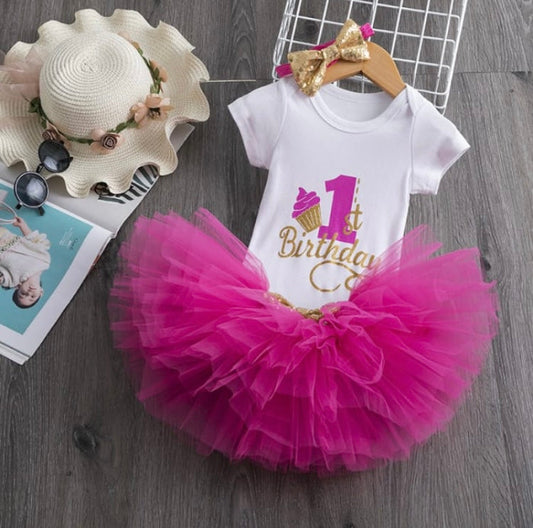 1st Birthday Tutu  Hot Pink