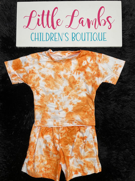 Orange and White Tie Dye Outfit