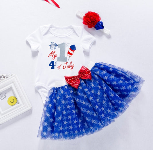 4th July baby girl new set