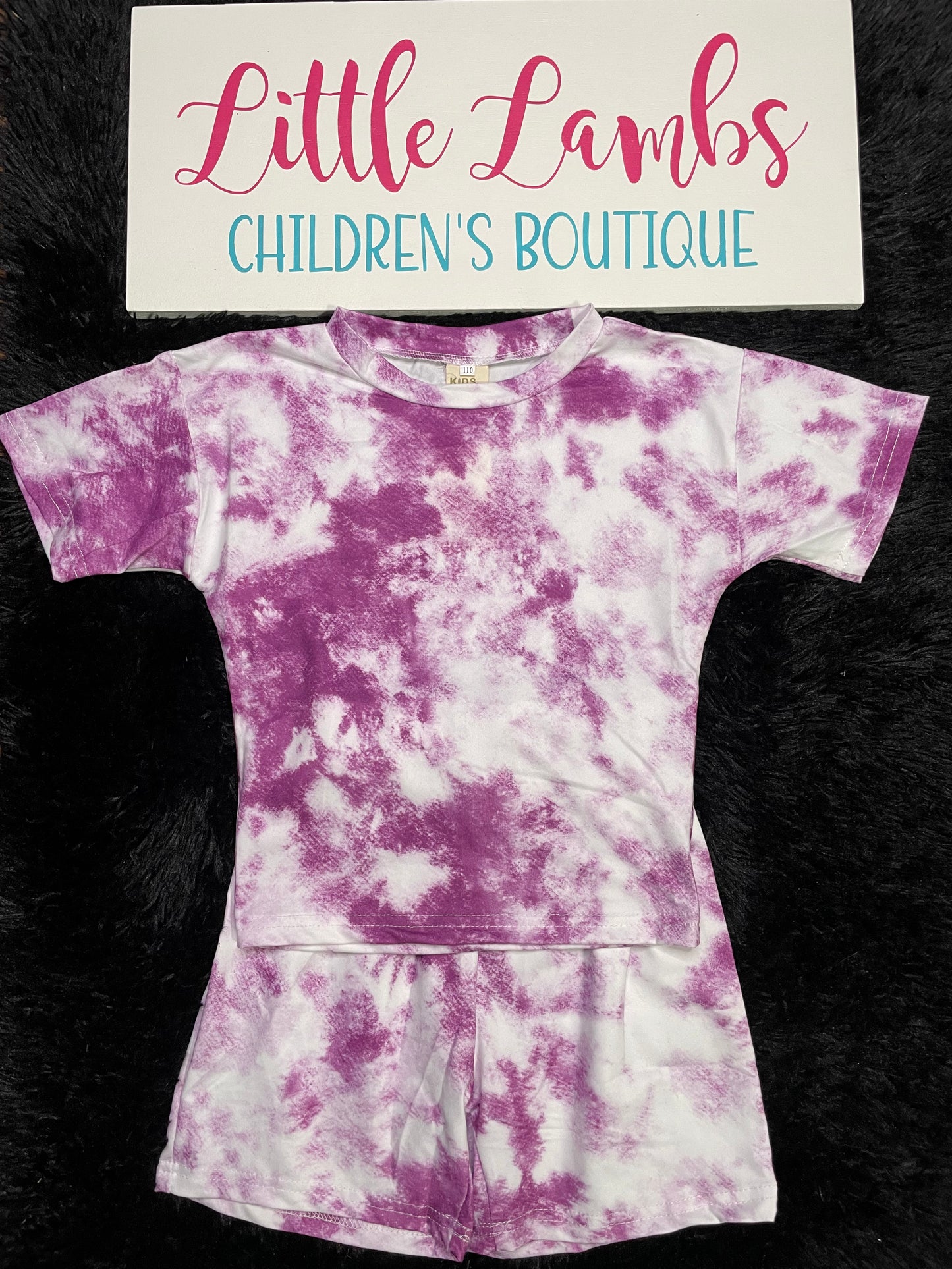 Purple and White Tie Dye Outfit