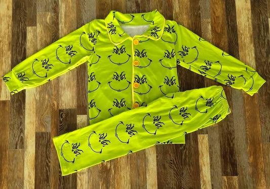 Mean one in green pajama