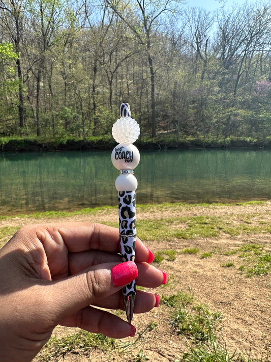 RTS PEN-best coach white leopord print