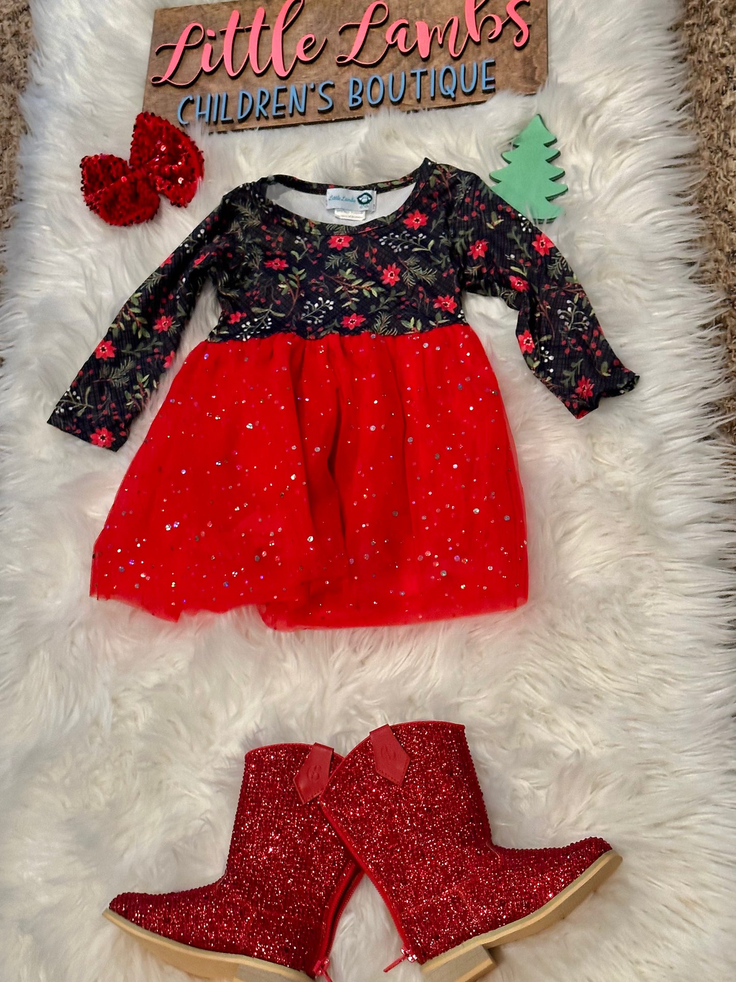 Christmas dress - poinsettia