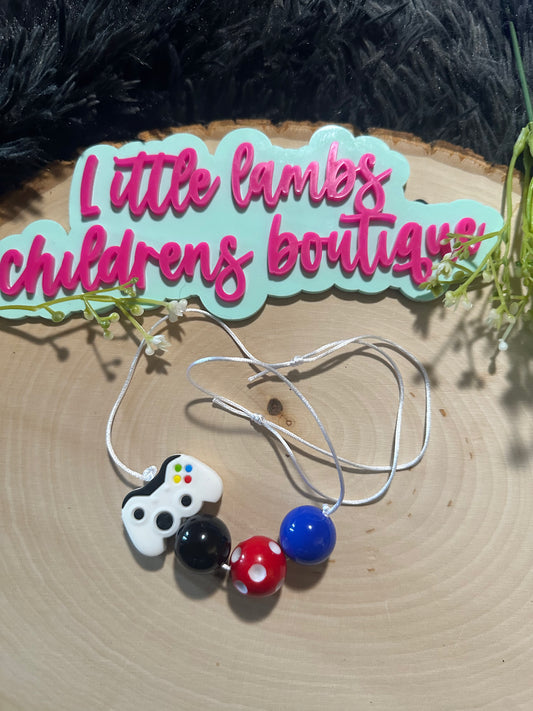 Silicone focal boys necklace-video world