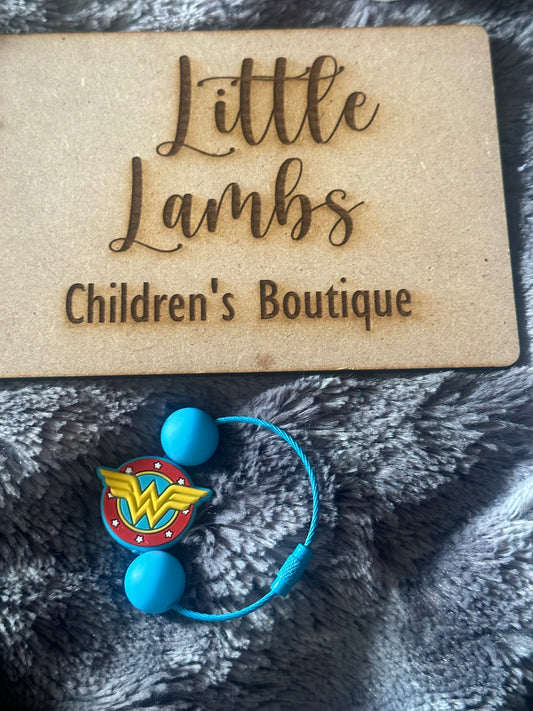 Beaded bag tags wonder women