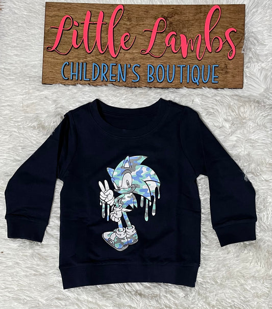 Blue Sonic Sweater