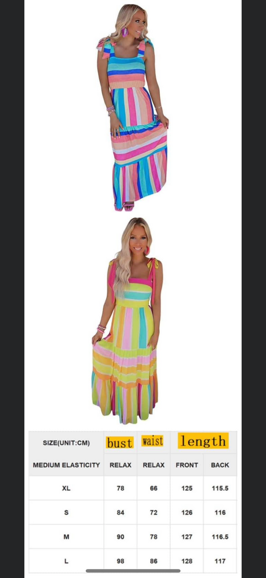 Blue and yellow adult dress