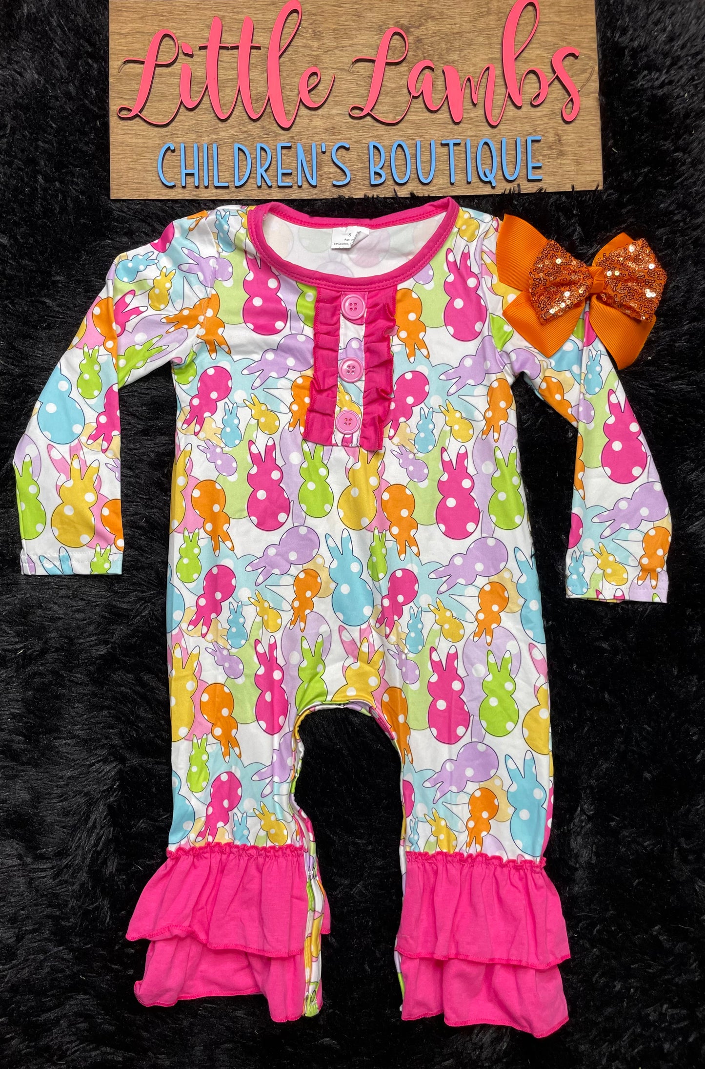 Polka Dot Bunny Romper