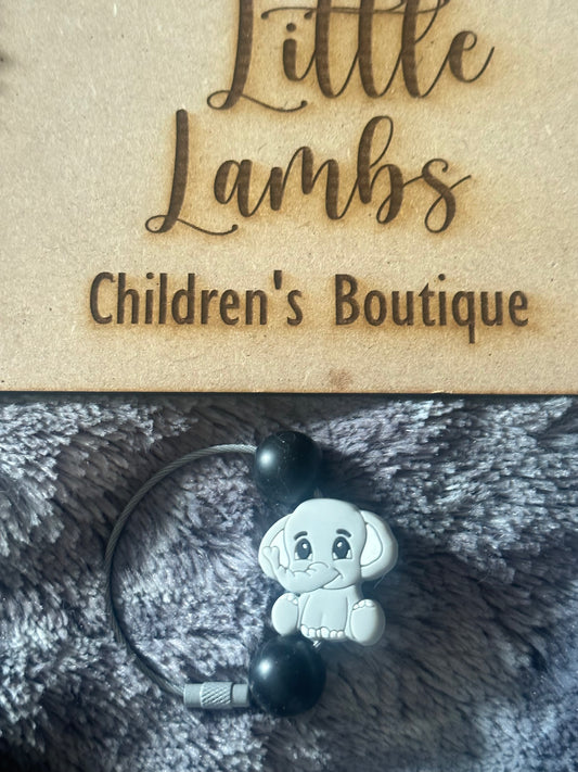 Beaded bag tags elephant