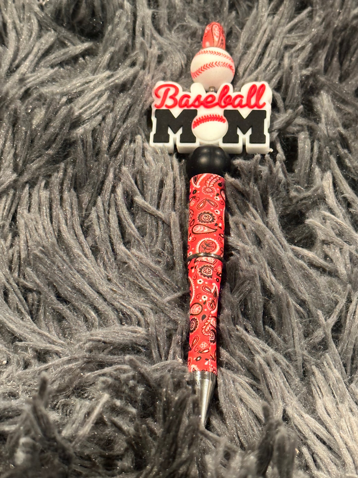 Beaded pen- baseball Mom