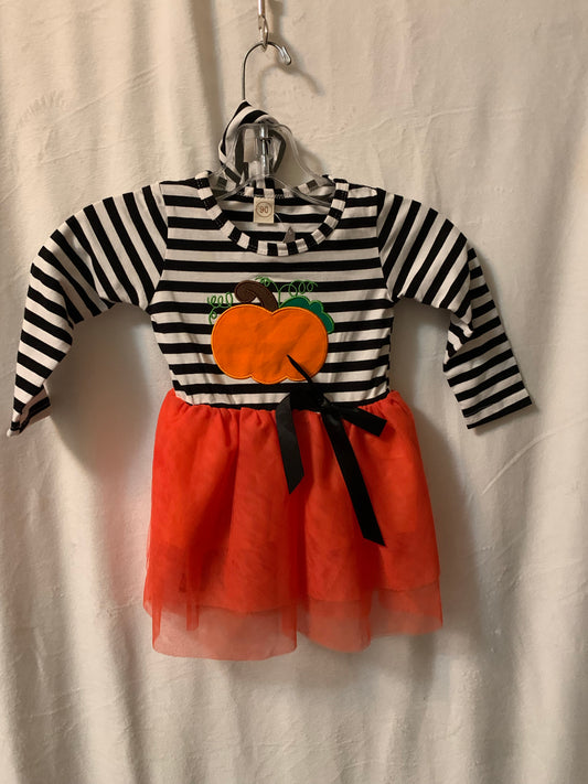 Orange pumpkin tulle dress