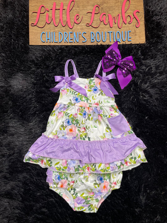 Purple Floral Dress