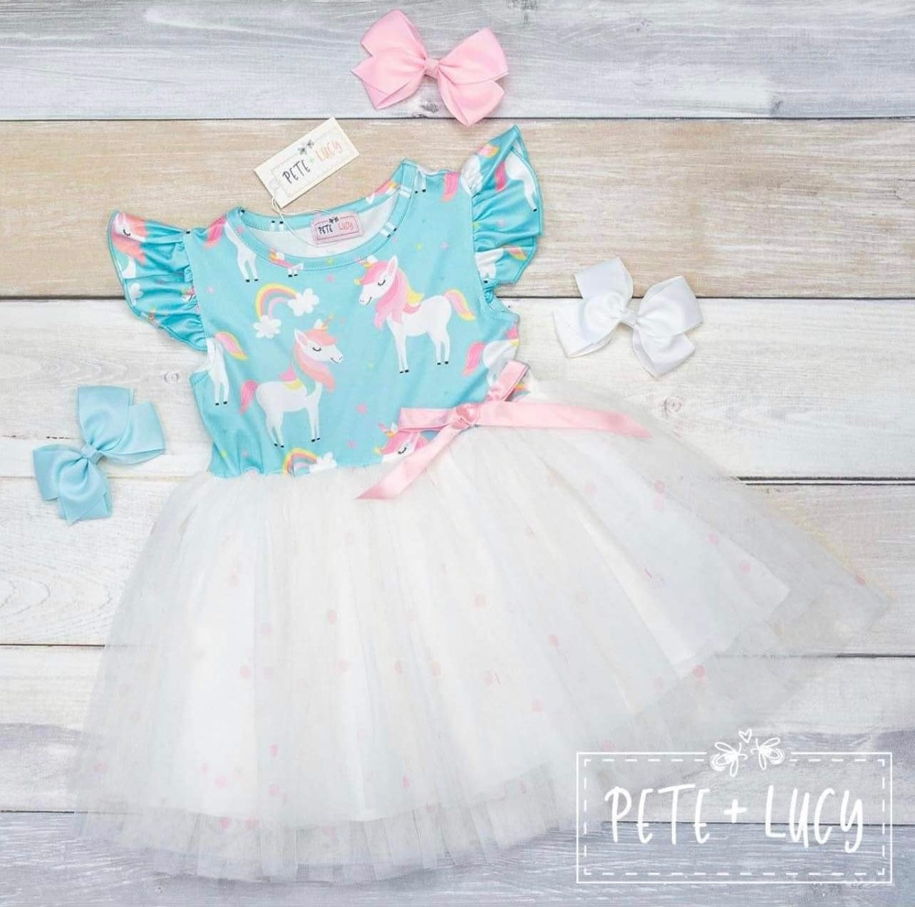 Pete and Lucy-A Unicorn Love Tulle Dress