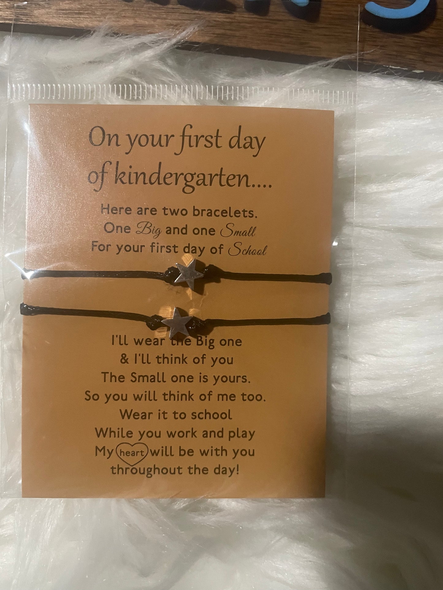 Kindergarten bracelet black stars