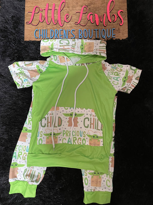 Boy’s Lime Green Baby Yoda Outfit