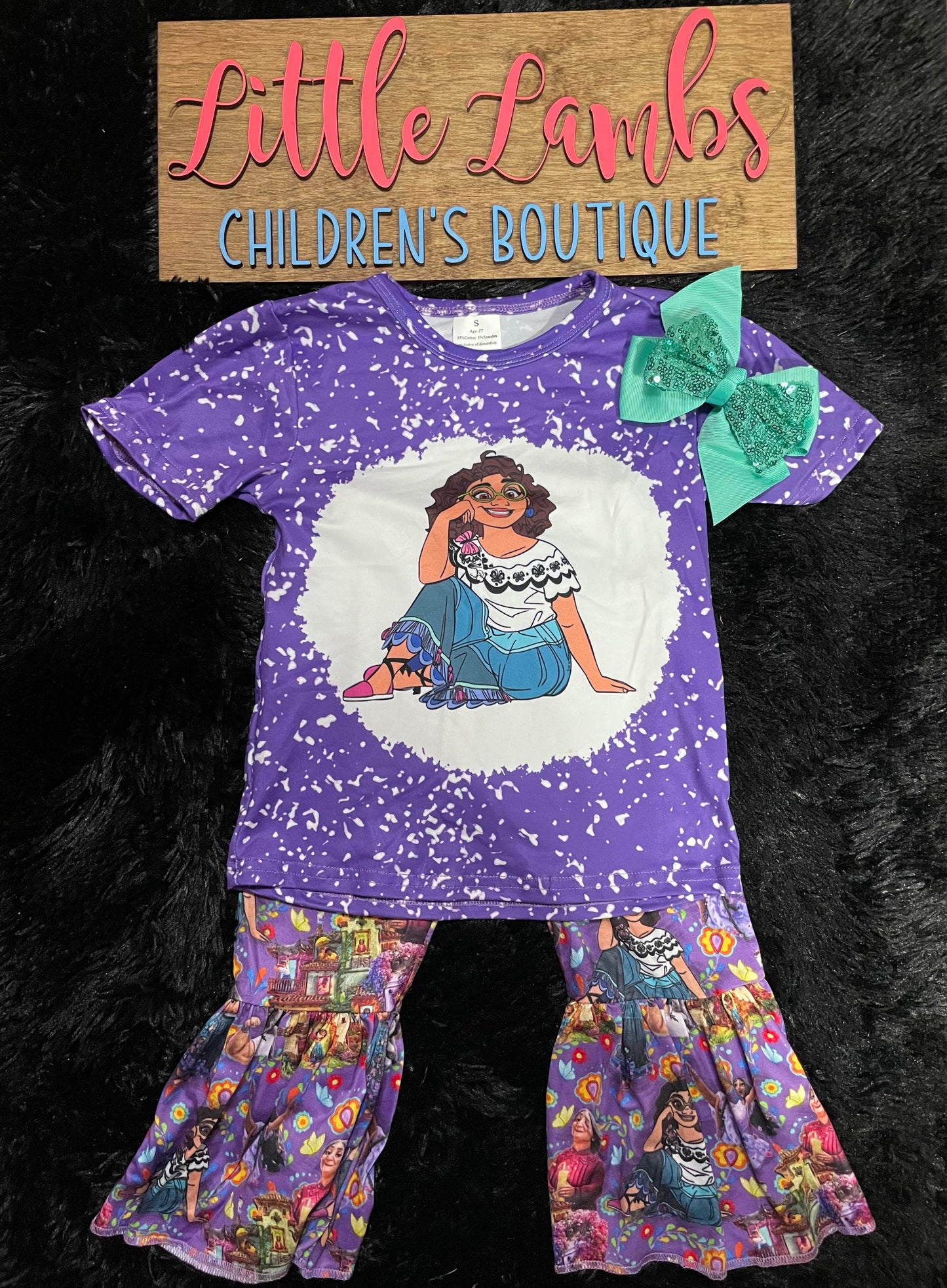 Purple cartoon Mirabel outfit purple