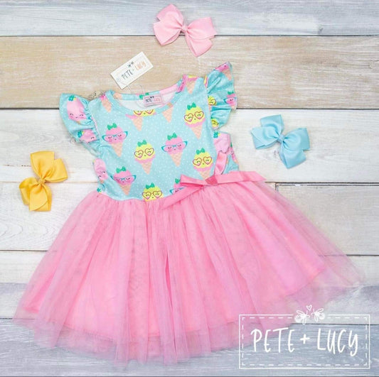 Pete and Lucy-Ice Cream Fun Tulle Dress