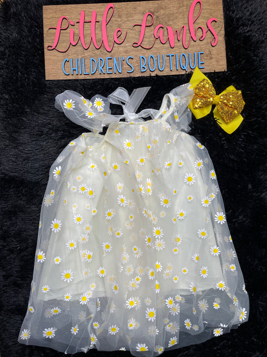 Daisy Tule Dress White