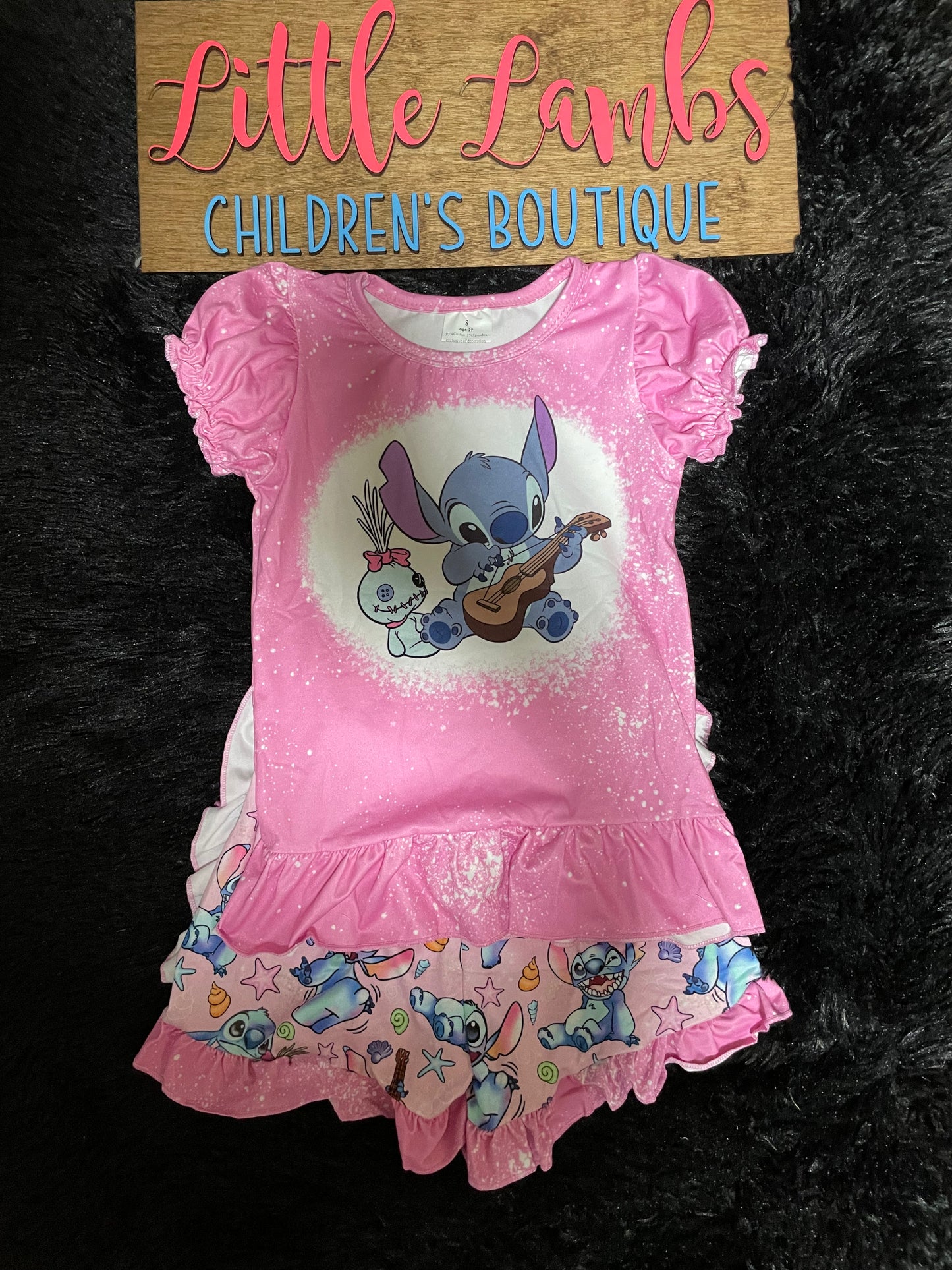 Pink Stitch Shorts Outfit