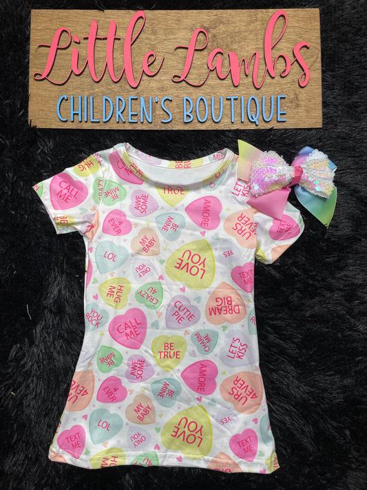 Conversation Hearts shirt