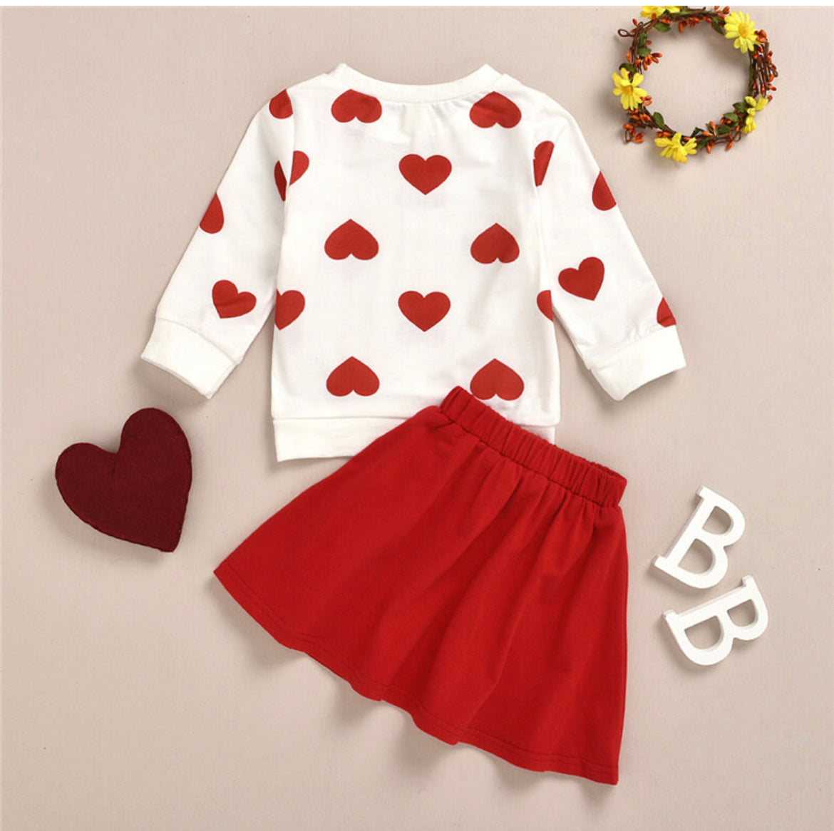 Valentine shirt and skirt