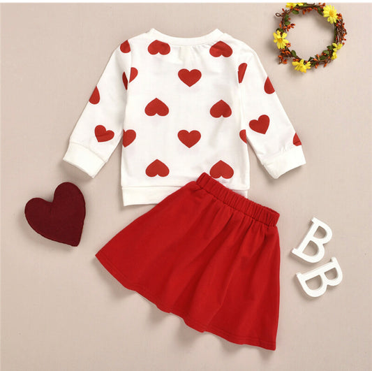 Valentine shirt and skirt