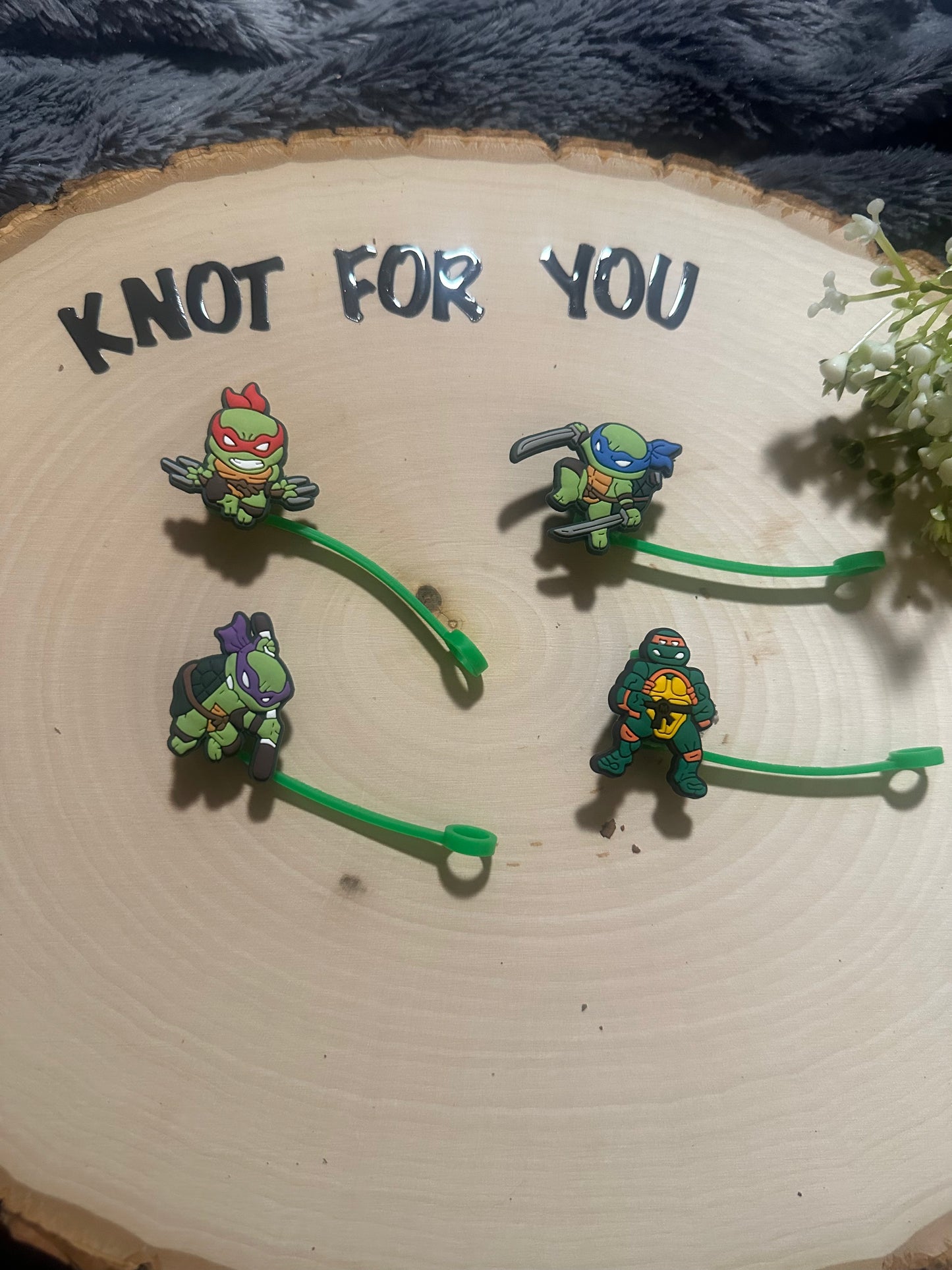 Silicone straw cover- Ninja turtle