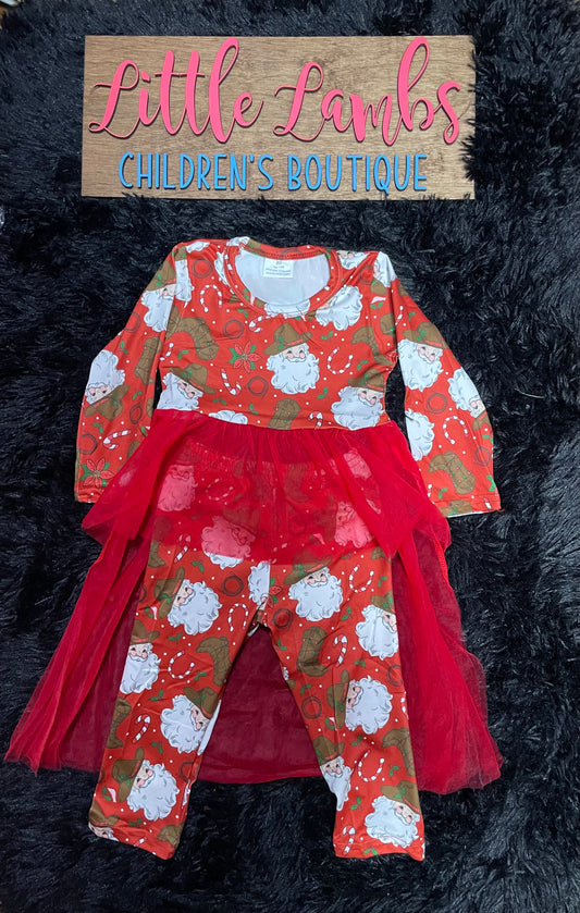 Santa tulle girls Christmas outfit