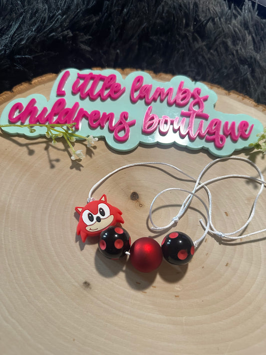 Silicone focal boys necklace-Sonic