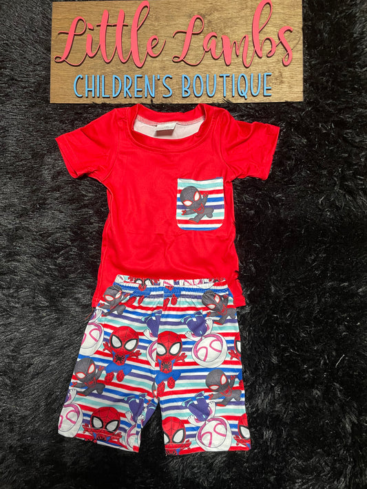 Spider-Man red stripped outfit