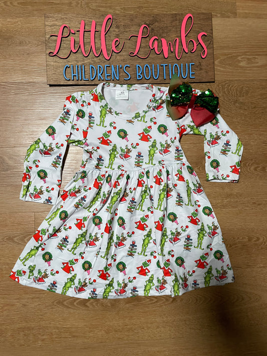 Grinch white dress
