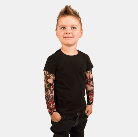 Boys Tshirt with fake tattoo sleeves