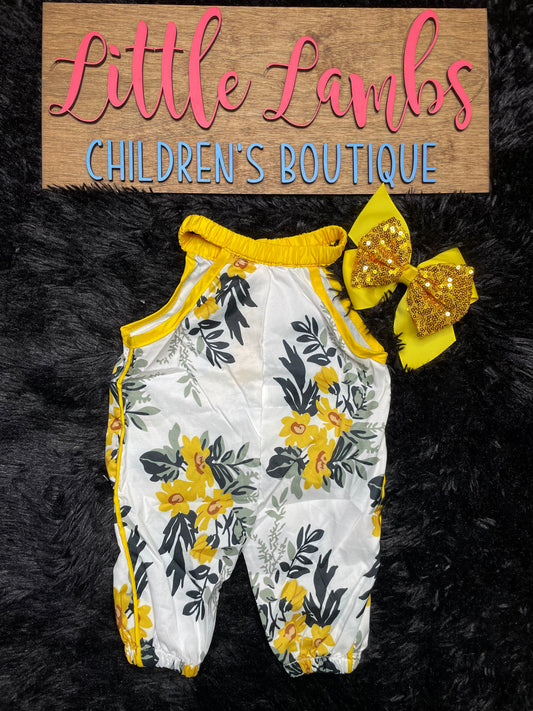 Yellow Floral Romper