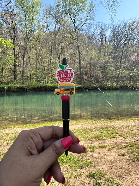 RTS pen - white teach Apple and bus