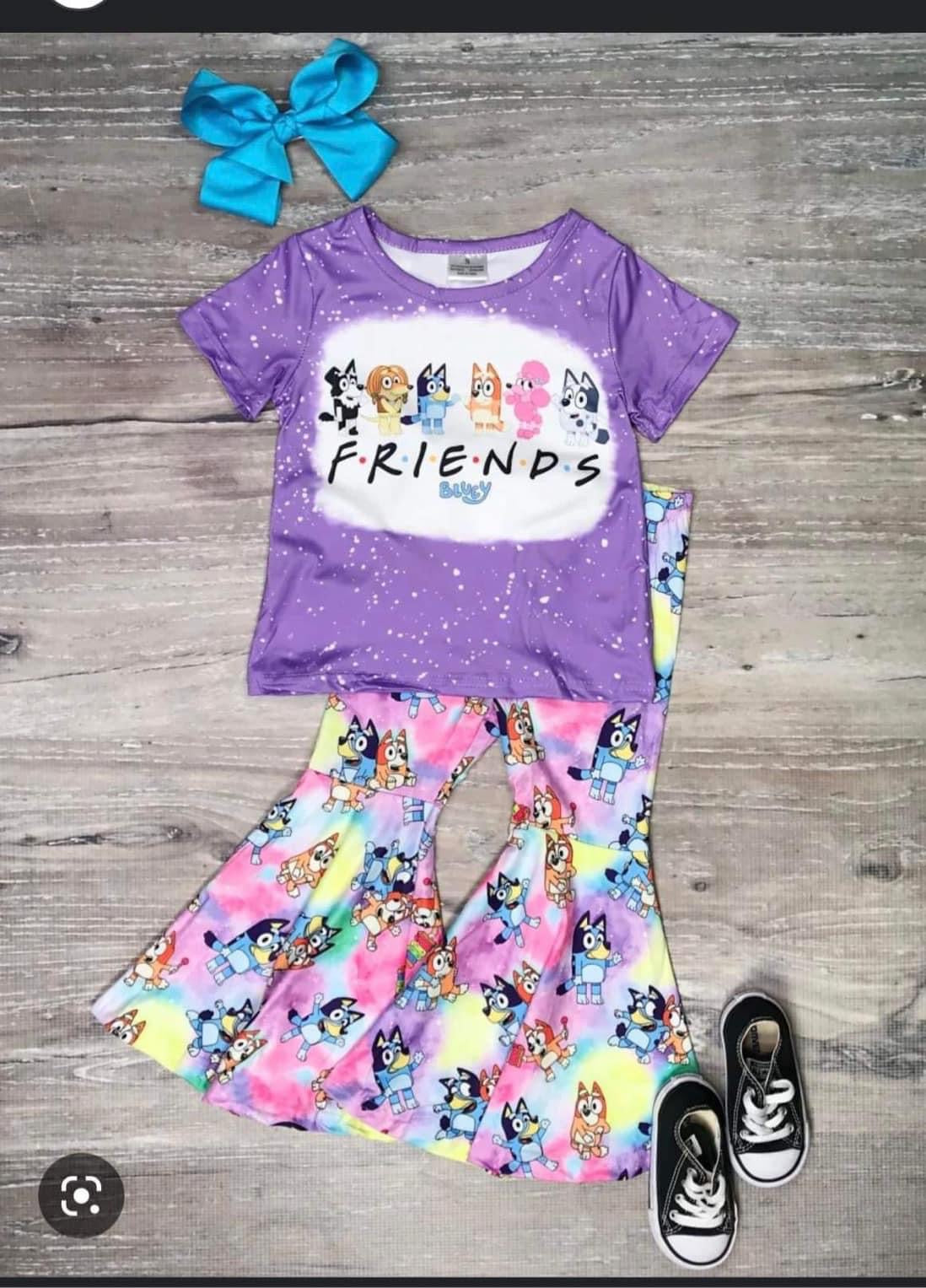 Bluey Friends Bell Bottoms