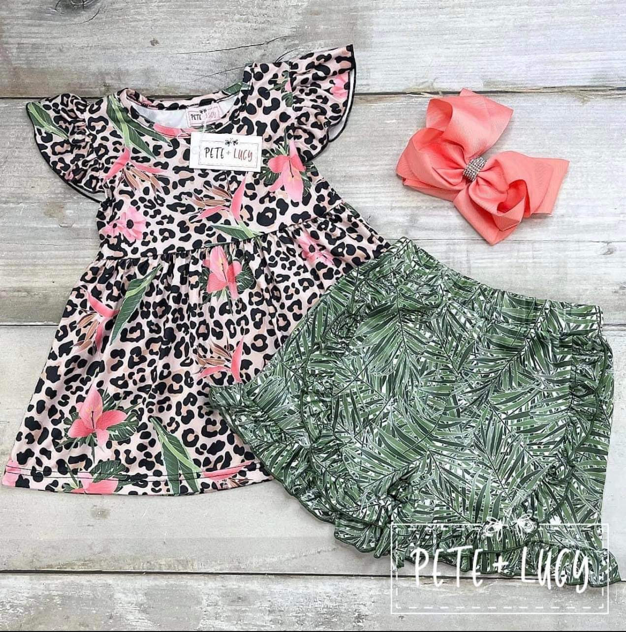 Pete and Lucy-Jungle Garden Short Set