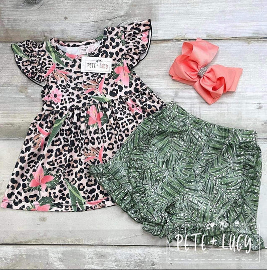 Pete and Lucy-Jungle Garden Short Set