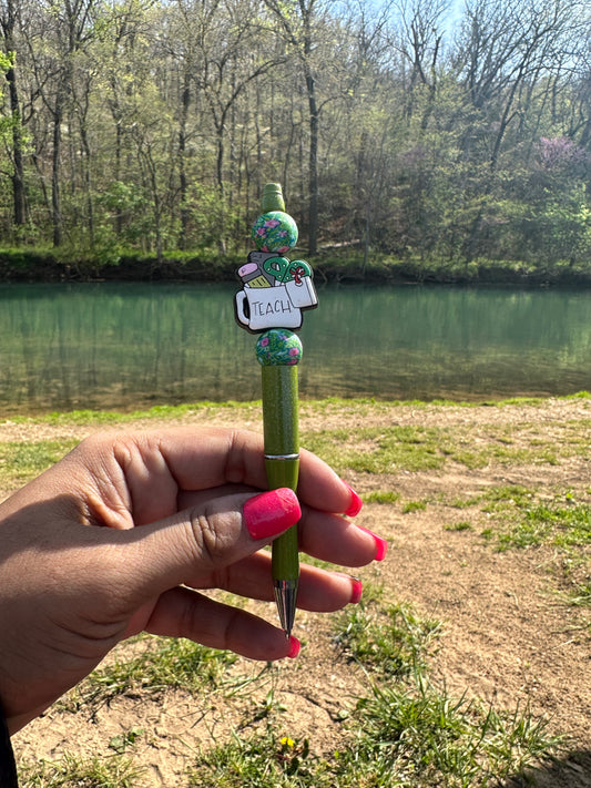 RTS pen - Teach green flower