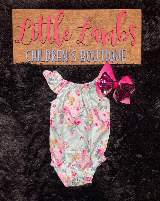 Mint Floral Onsie